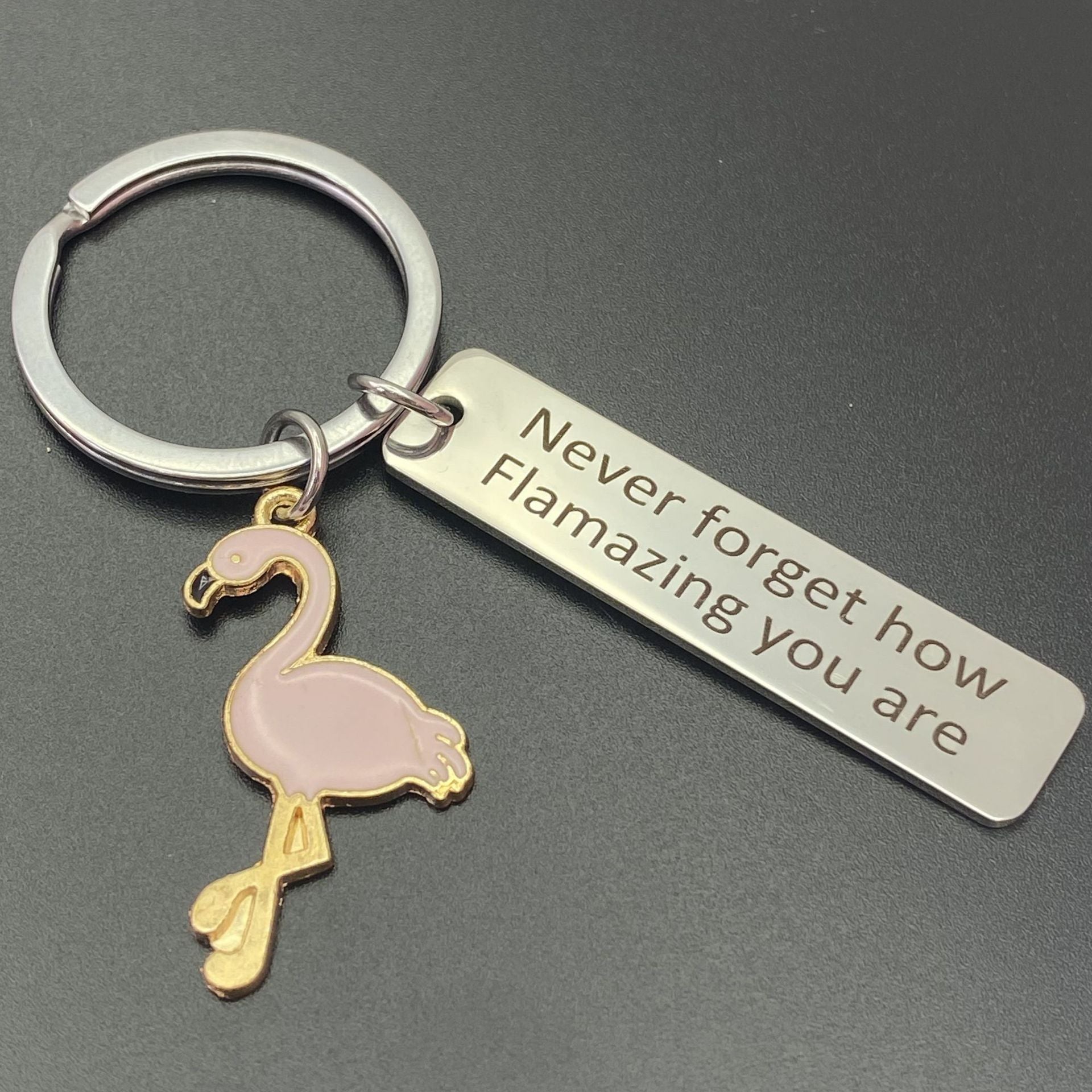Wholesale Flamingo Stainless Steel Key Chain